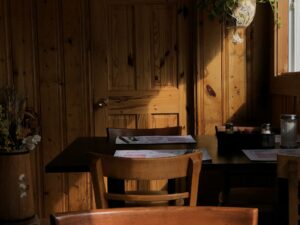 Sun light in a restaurant